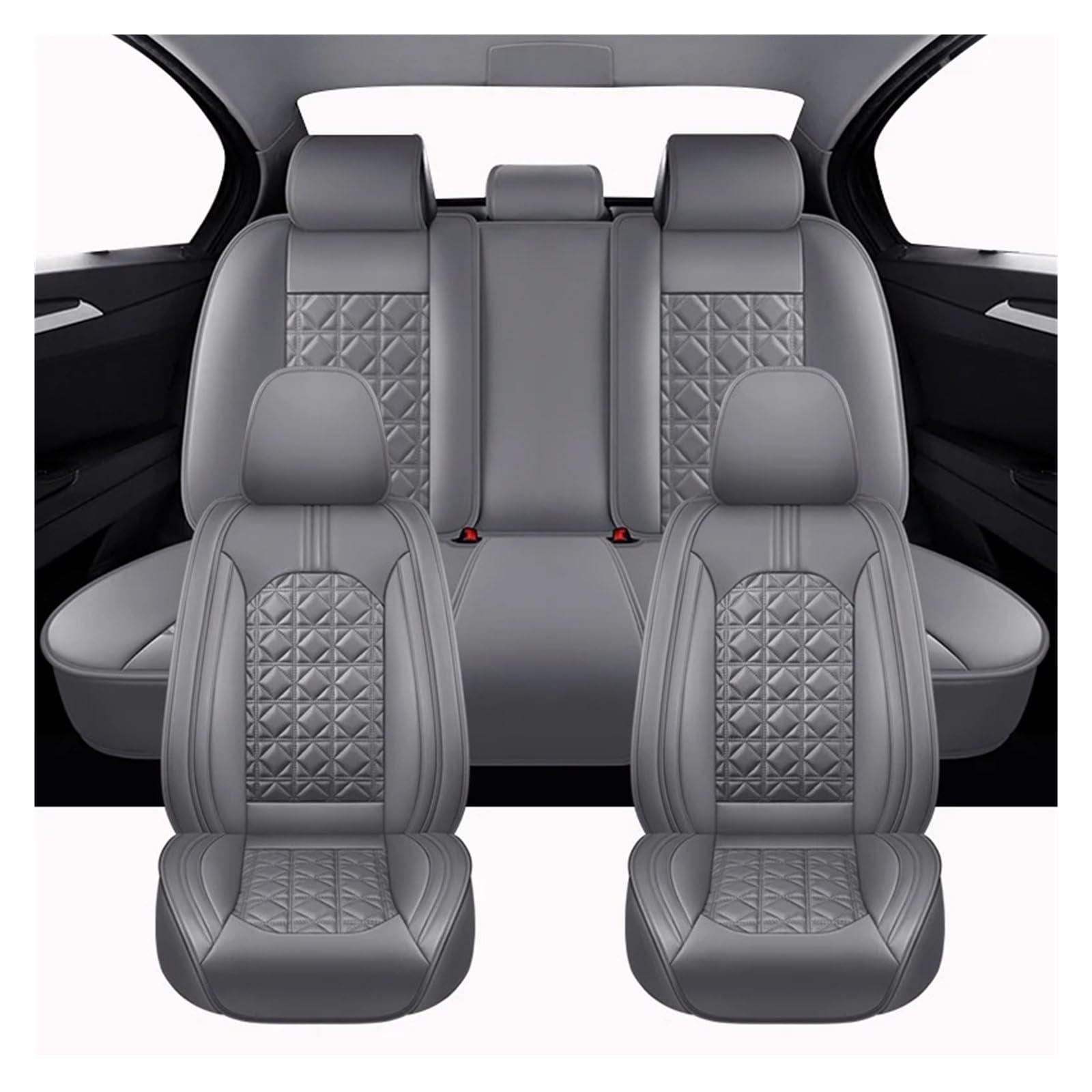 IUKMR Sitzbezüge Auto Für Kia Für Picanto Universal Full Set Autositzbezüge Autozubehör Sitzbezüge Auto Set(Gray) von IUKMR