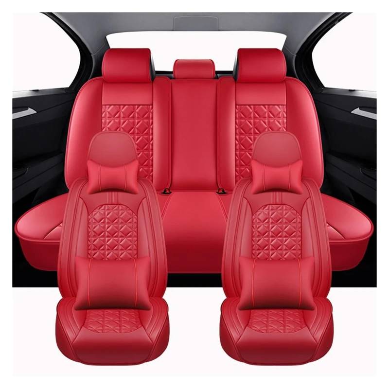 IUKMR Sitzbezüge Auto Für Kia Für Picanto Universal Full Set Autositzbezüge Autozubehör Sitzbezüge Auto Set(Luxurious-Red) von IUKMR