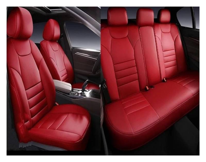 IUKMR Sitzbezüge Auto Für Kia Für Sportage Für Sorento Für Stonic Für Soul Für Rio Für Optima Autositzbezug Autoinnenausstattung Sitzbezüge Auto Set(5Piece-Red) von IUKMR