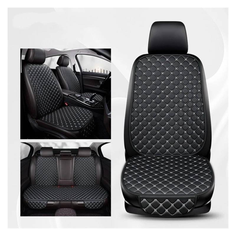 IUKMR Sitzbezüge Auto Für Land Für Rover Für Range Für Rover Für Sport Für Evoque Für Discovery 4 Für Freelander LR2 Für Rover 75 Für Defender Autositzbezüge Sitzbezüge Auto Set(Black White 5 Seats) von IUKMR