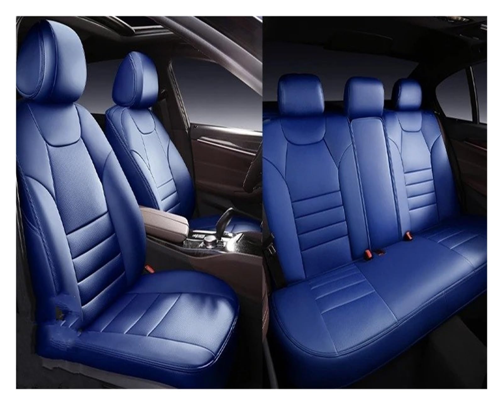 IUKMR Sitzbezüge Auto Für Mazda 3 BK Für CX5 Für CX3 2 6 Für ATENZA CX30 CX50 CX7 Autositzbezug Autoinnenausstattung Sitzbezüge Auto Set(5Piece-Blue) von IUKMR