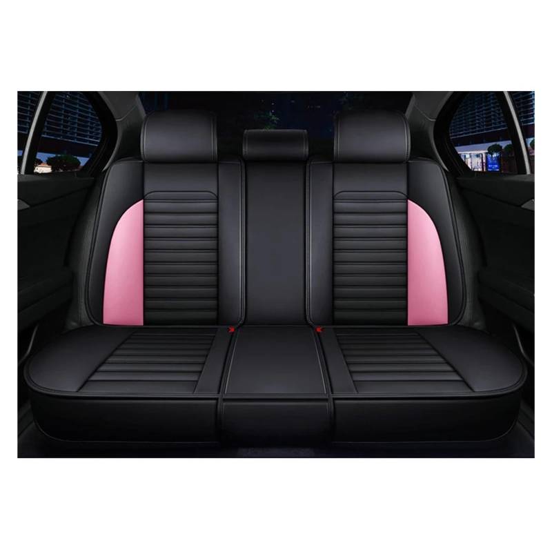 IUKMR Sitzbezüge Auto Für Megane Für Captur Für Kadjar Für Fluence Für Captur Für Laguna Für Latitude Universelle Autositzbezüge Aus Leder Sitzbezüge Auto Set(Pink Rear) von IUKMR