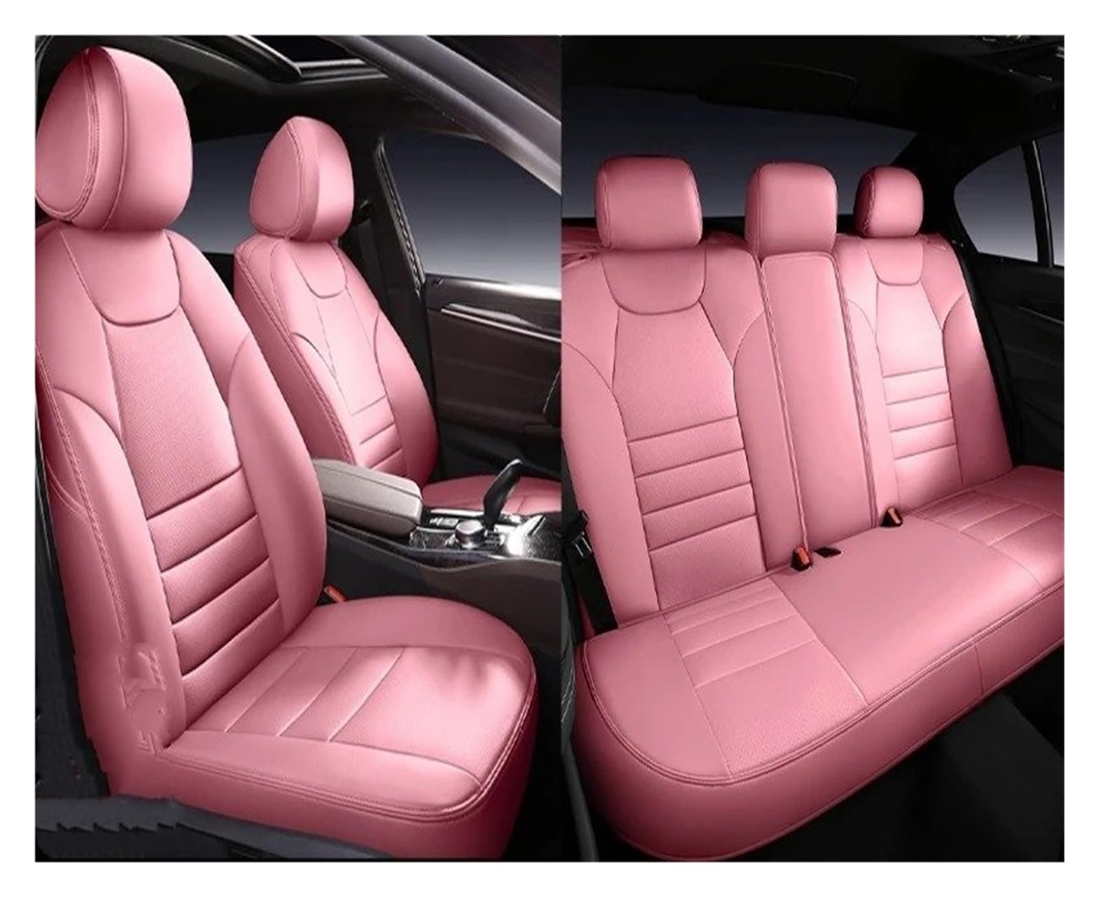 IUKMR Sitzbezüge Auto Für Mg 4 Für Mulan Hs Für Zs EV 5 6 Gt Autositzbezug Auto-Innenausstattung Sitzbezüge Auto Set(5Piece-Pink) von IUKMR