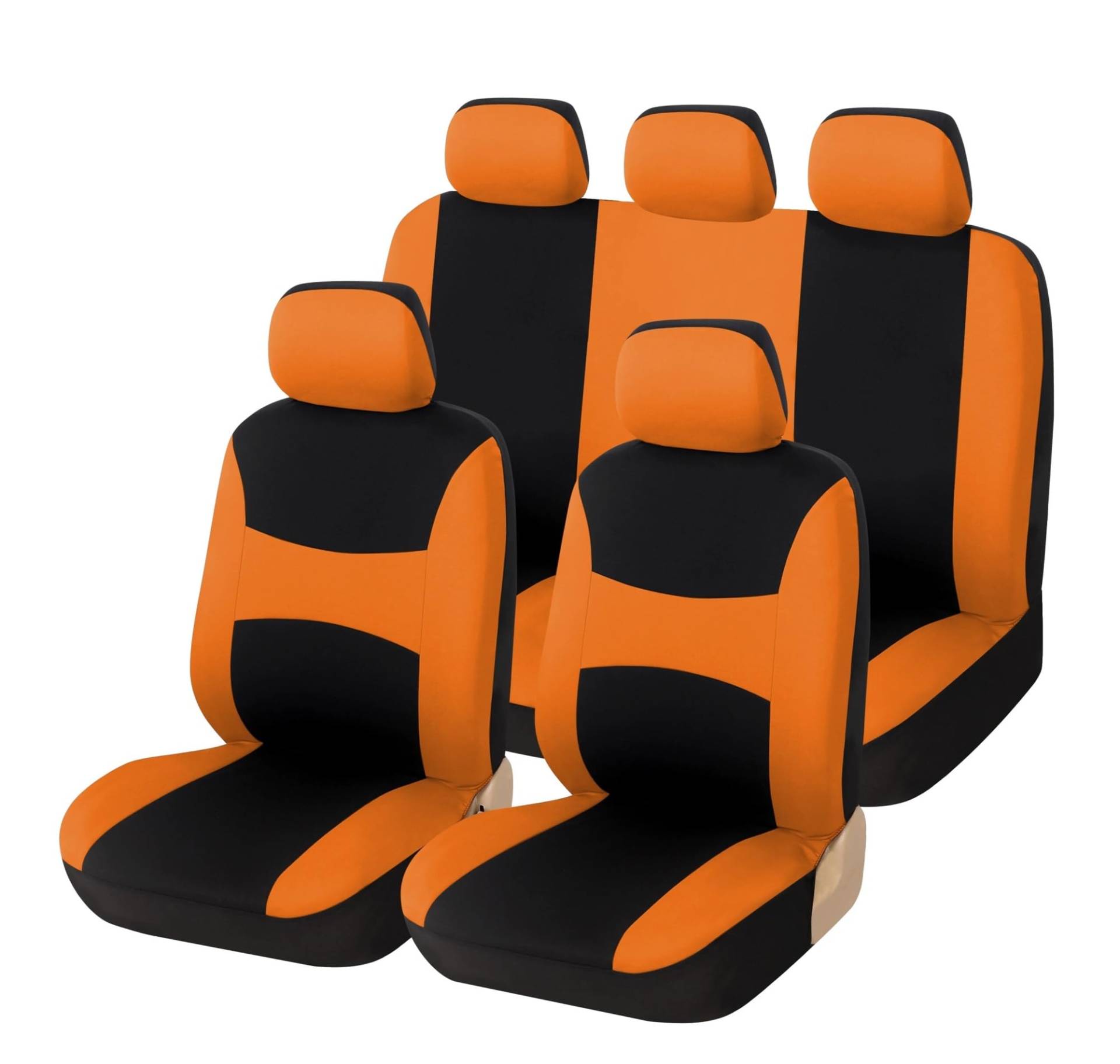 IUKMR Sitzbezüge Auto Für Nissan Für Almera Universal Full Set Autositzbezüge Airbag Kompatibel Zweifarbige Design Auto Schutzbezüge Sitzbezüge Auto Set(Full Set Orange) von IUKMR