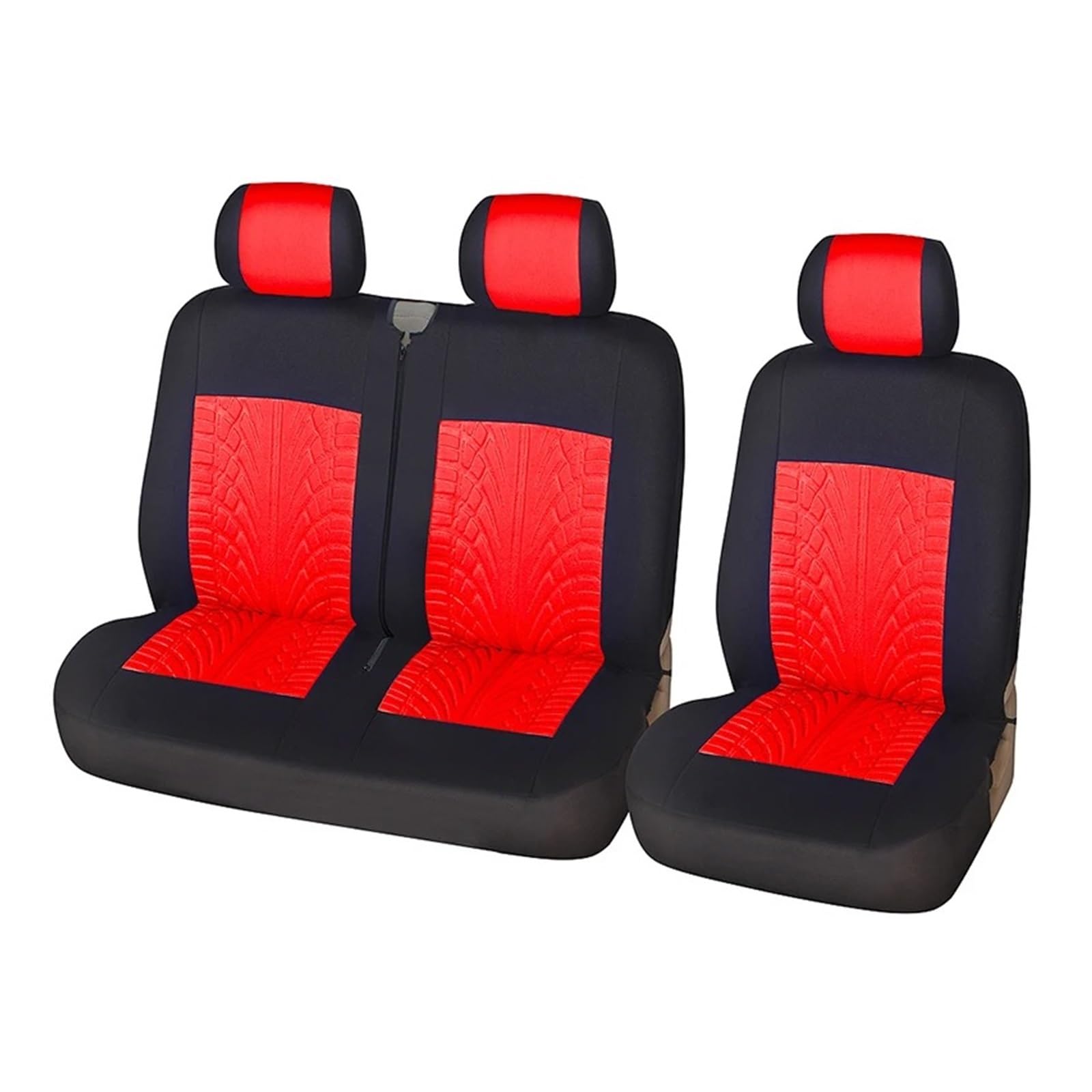 IUKMR Sitzbezüge Auto Für Opel Für Movano Für Vivaro Universal 2+1 Sitzbezüge Autositzbezüge Schutz Für Transporter/Van Universal Autoplanen Sitzbezüge Auto Set(RED) von IUKMR