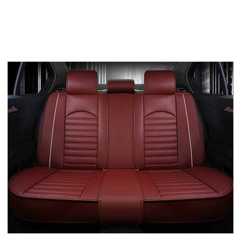 IUKMR Sitzbezüge Auto Für Subaru XV Für Forester Für Outback Für Legacy Für Impreza Für Tribeca Universelle Autositzbezüge Sitzbezüge Auto Set(1 Wine red Rear) von IUKMR