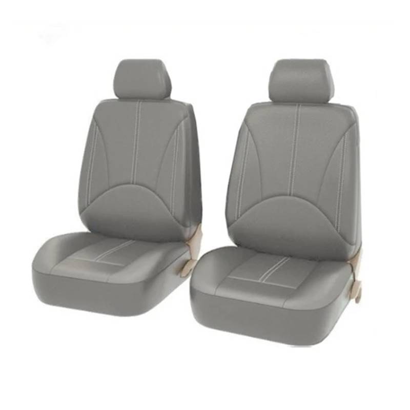 IUKMR Sitzbezüge Auto Für Toyota Für Camry Für Highlander Für Harrier Für Sequoia Für Corolla Für Land Für Cruiser Für Mark X Für Premio Auto Sitzbezüge Sitzbezüge Auto Set(ZT01-2Seats-Grey) von IUKMR