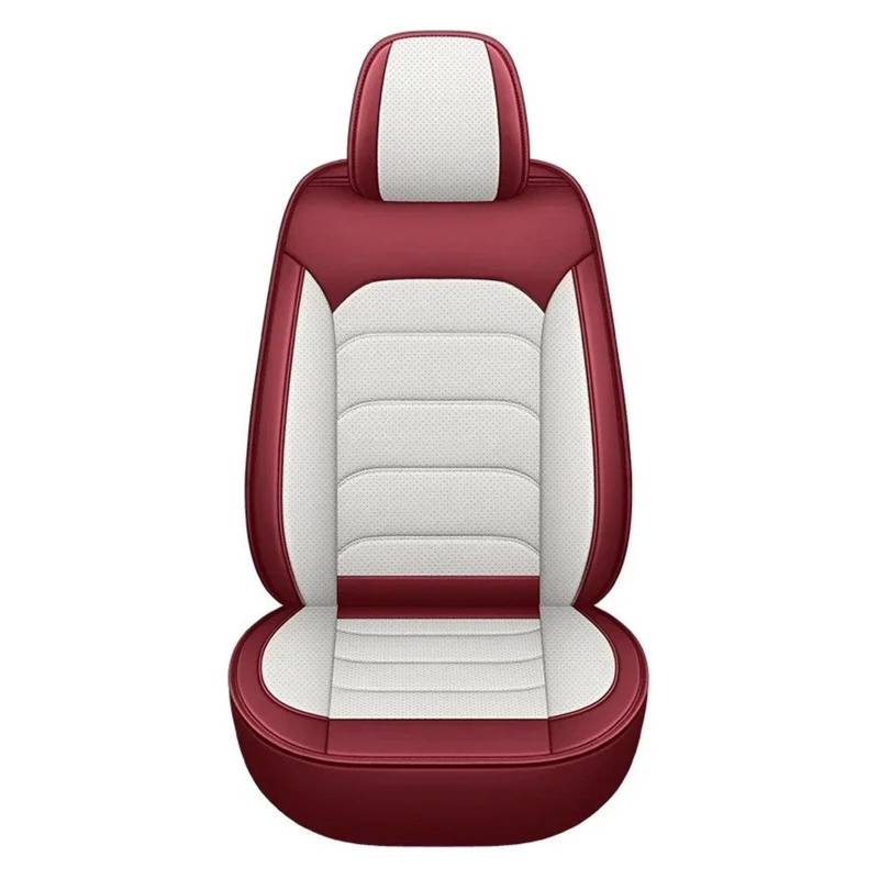 IUKMR Sitzbezüge Auto Für Toyota Für Hilux Für Sequoia Für CHR Für Camry Für Wildlander Universeller Autositzbezug Sitzschutz Sitzbezüge Auto Set(White red 1 seat) von IUKMR