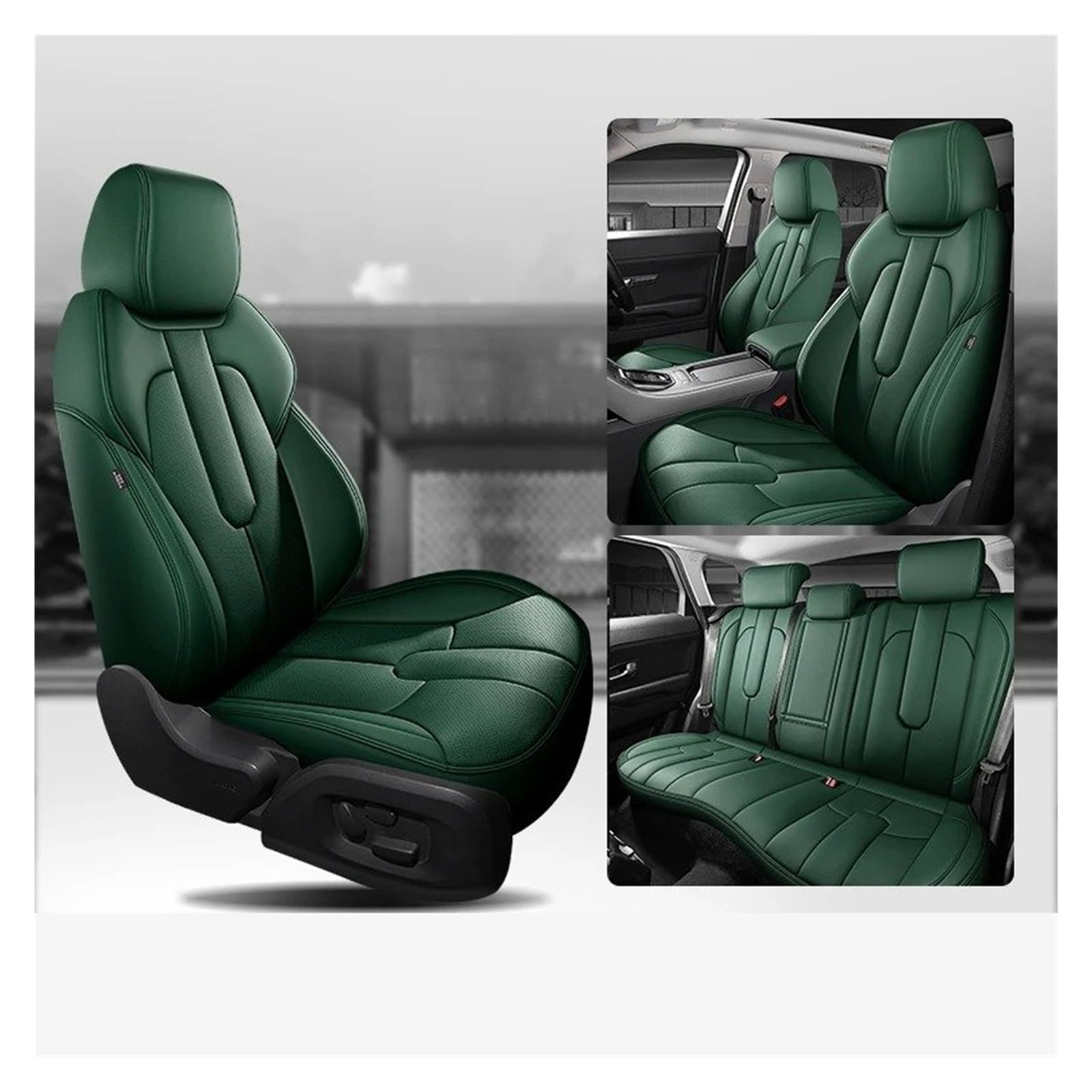 IUKMR Sitzbezüge Auto Für Volvo Für Xc90 V50 Für S60 V40 C30 S80 Xc70 Für S90 C70 Autositzbezüge Sitzbezüge Auto Set(Full Set-Green) von IUKMR