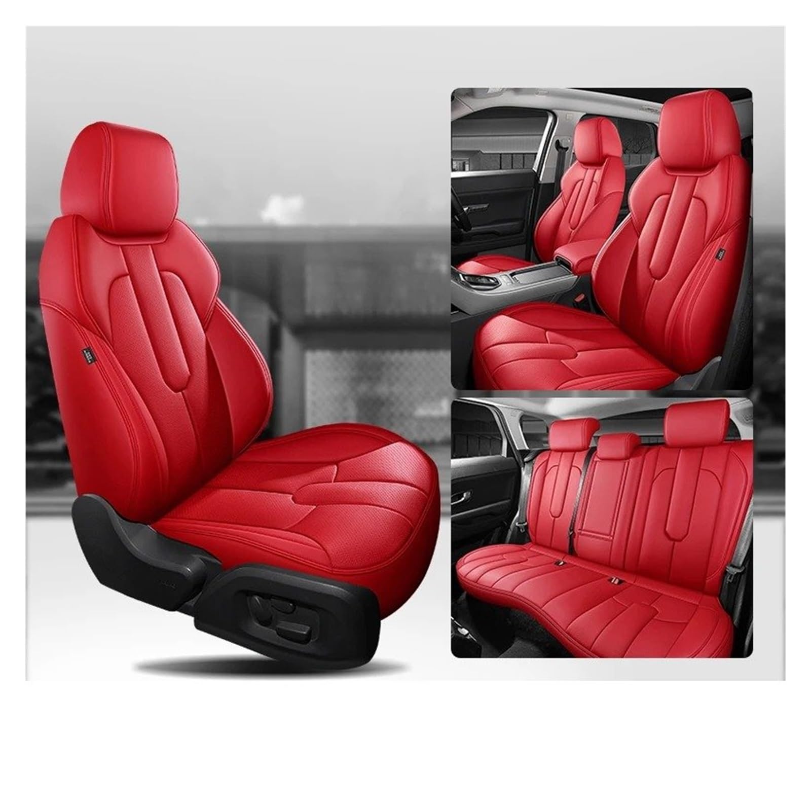 IUKMR Sitzbezüge Auto Für W205 W211 W212 W213 W245 ML W164 Für Cla W204 W176 Autositzbezüge Sitzbezüge Auto Set(Full Set-Red) von IUKMR