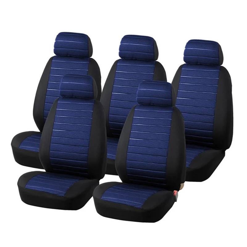 IUKMR Sitzbezüge Auto Passend Für Die Meisten Vans Minibusse Separater Autositzschutz Einzelsitzbezüge 5 Mm Schaumstoff Universell Sitzbezüge Auto Set(Blue 5 Piece) von IUKMR