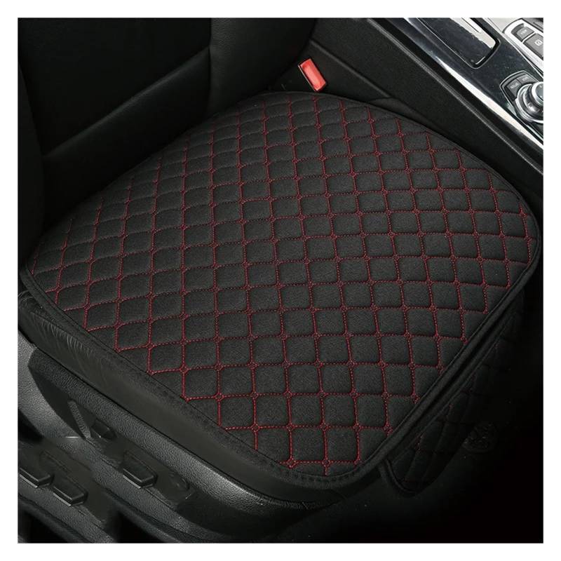 IUKMR Sitzbezüge Auto Universal Flachs Auto Sitzkissen Autos Zubehör Sitzbezüge Auto Set(1Piece Black red) von IUKMR