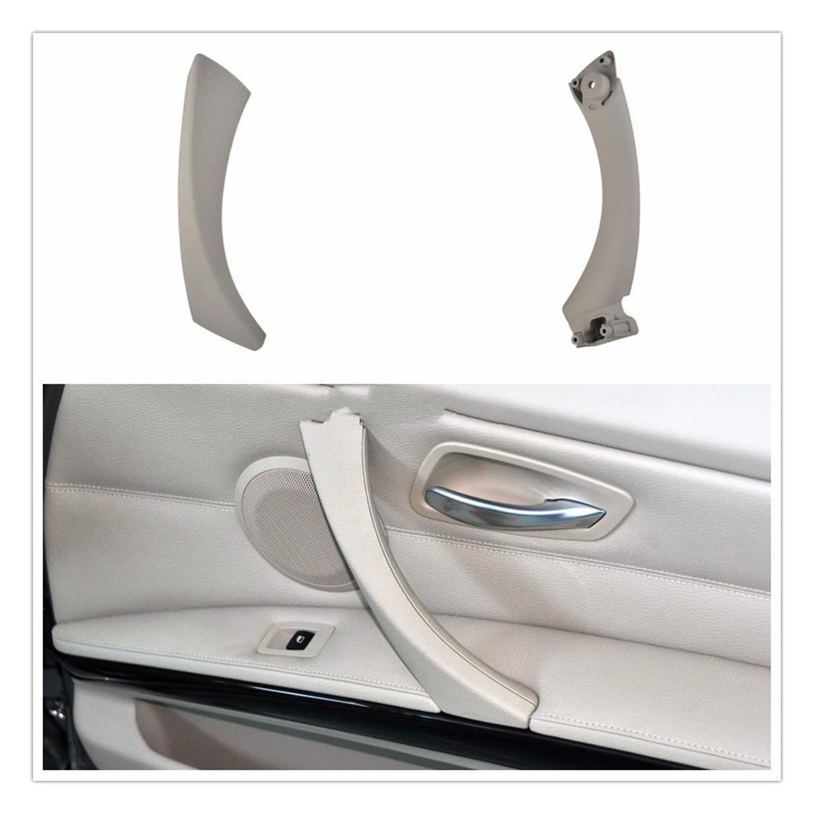 Innen Autotürgriff Für 3 Serie E90 E91 E92 316 318 320 325 328i Teil Innentüren Panel Griff Bar Pull Trim Abdeckung Vollen Satz Innentürgriffe Auto Innen Türgriff(Gray(on The Right)) von IUKMR