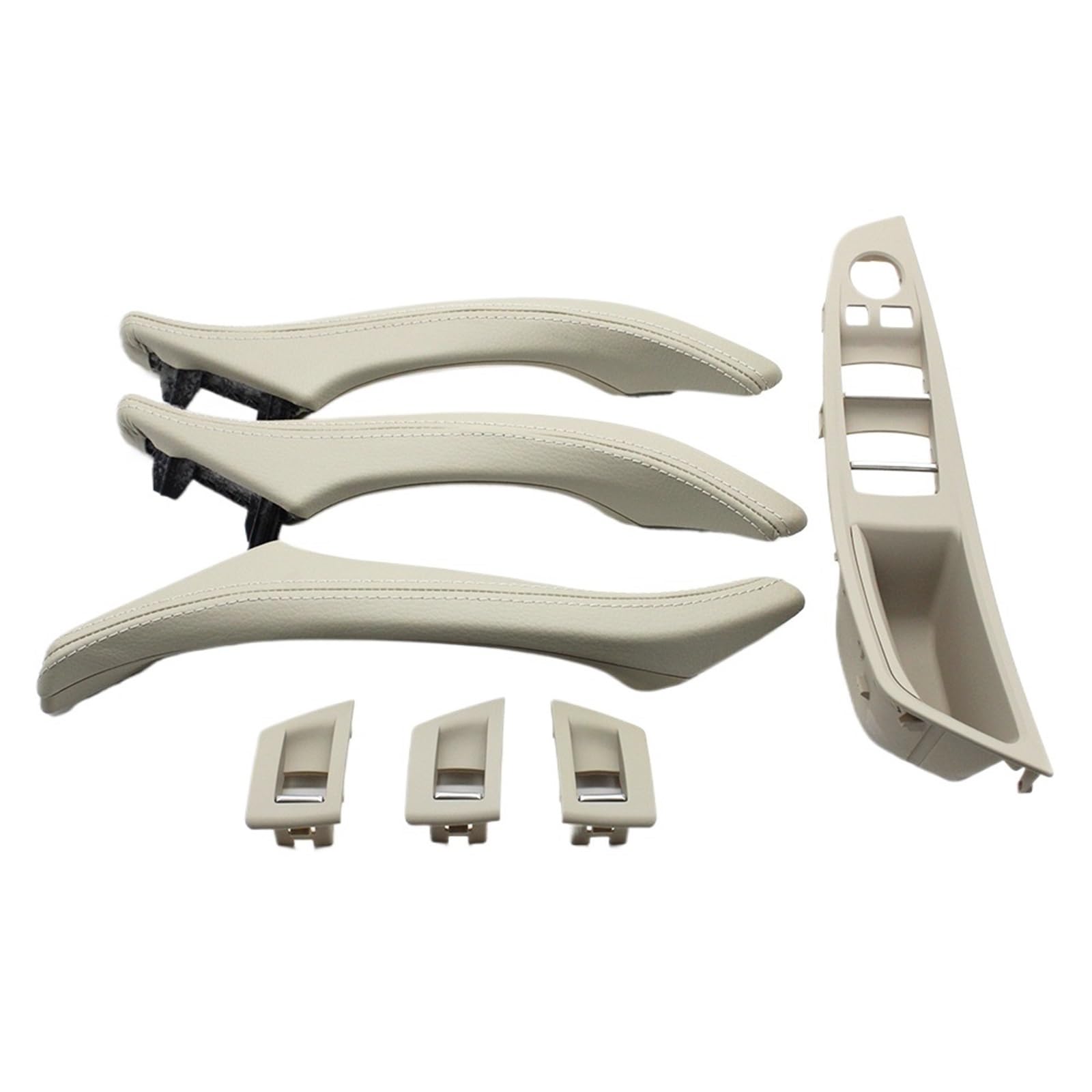 Innen Autotürgriff Für 5 Series F10 F11 523i 525i 528i 530 Rechtslenker RHD Auto Innen Leder Türgriff Montage 7piece Set Auto Innen Türgriff(Model A Oyster) von IUKMR