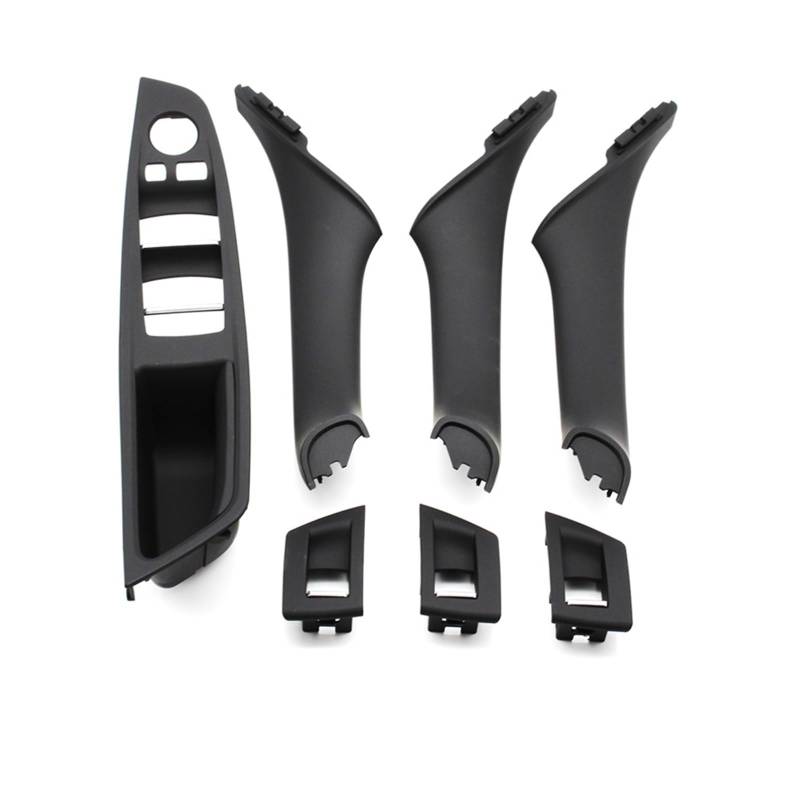 Innen Autotürgriff Für 5 Series F10 F11 F18 520i 523i 525i 528i 535i Auto Innen Kunststoff Tür Armlehne Fenster Schalter Panel Pull Griff 7 Stücke Set Auto Innen Türgriff(LHD Black 7piece) von IUKMR