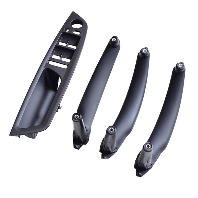 Innen Autotürgriff Für E70 E71 X5 X6 Armlehne Auto Vorne Fahrersitz LHD RHD Innen Türgriff Inneren Panel Pull Trim Abdeckung Auto Innen Türgriff(LHD Black 4piece) von IUKMR