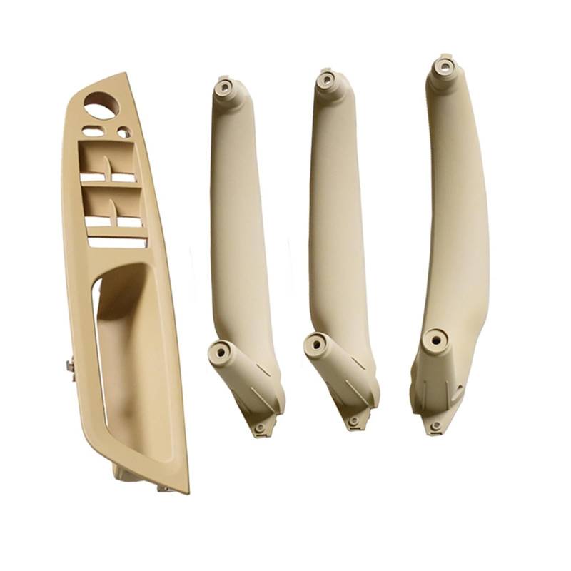 Innen Autotürgriff Für E70 E71 X5 X6 Beige Schwarz Armlehne Auto Vorne Fahrersitz LHD RHD Innen Tür Griff Innere Panel Pull Trim Abdeckung Auto Innen Türgriff(RHD Beige 4piece) von IUKMR