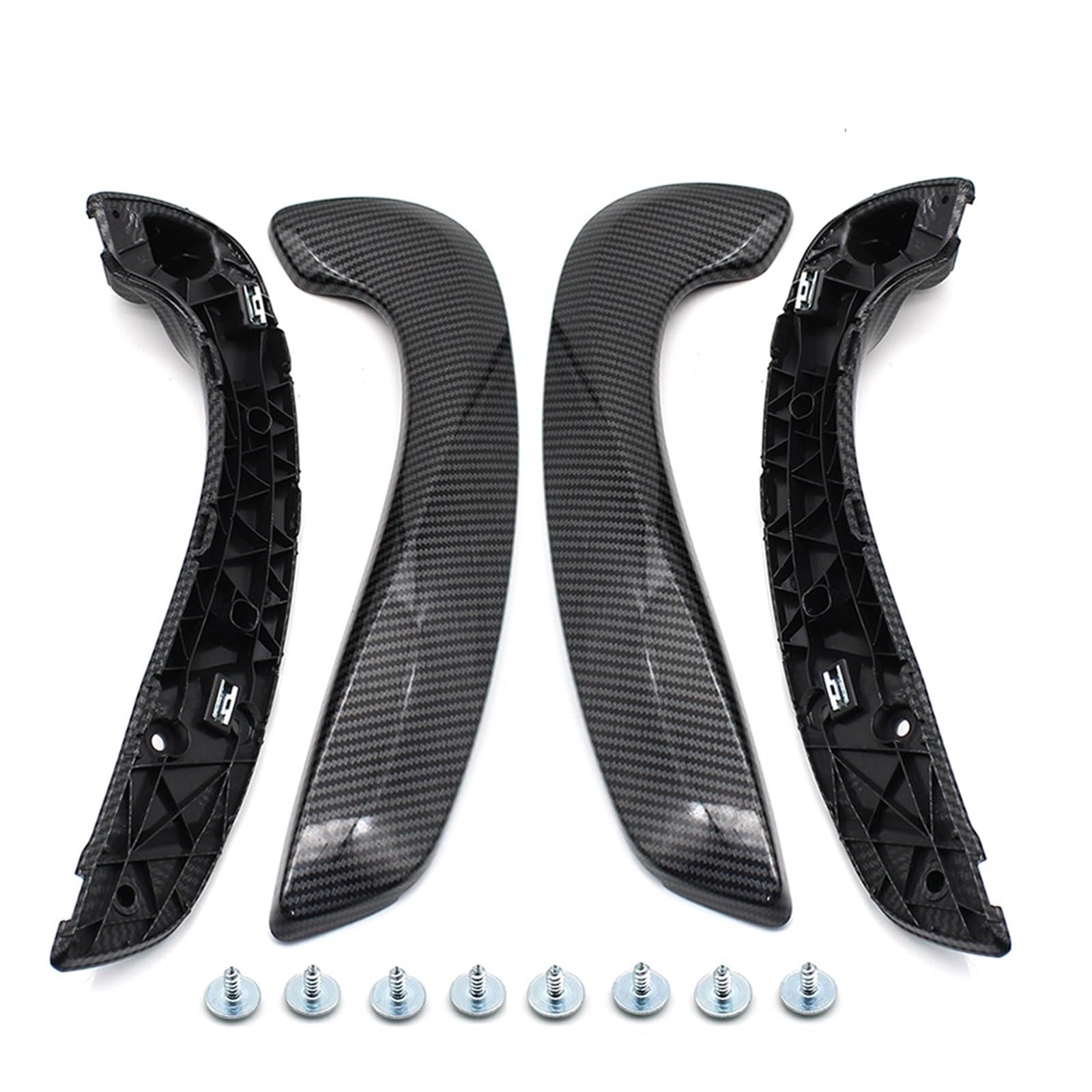 Innen Autotürgriff Für Megane 3 MK3 Fluence 2008-2016 809540001R 809600007R Innen Auto Vorne Links Rechts Innen Tür Pull Griff Halte Kit Auto Innen Türgriff(Carbonfiber 4PCS) von IUKMR