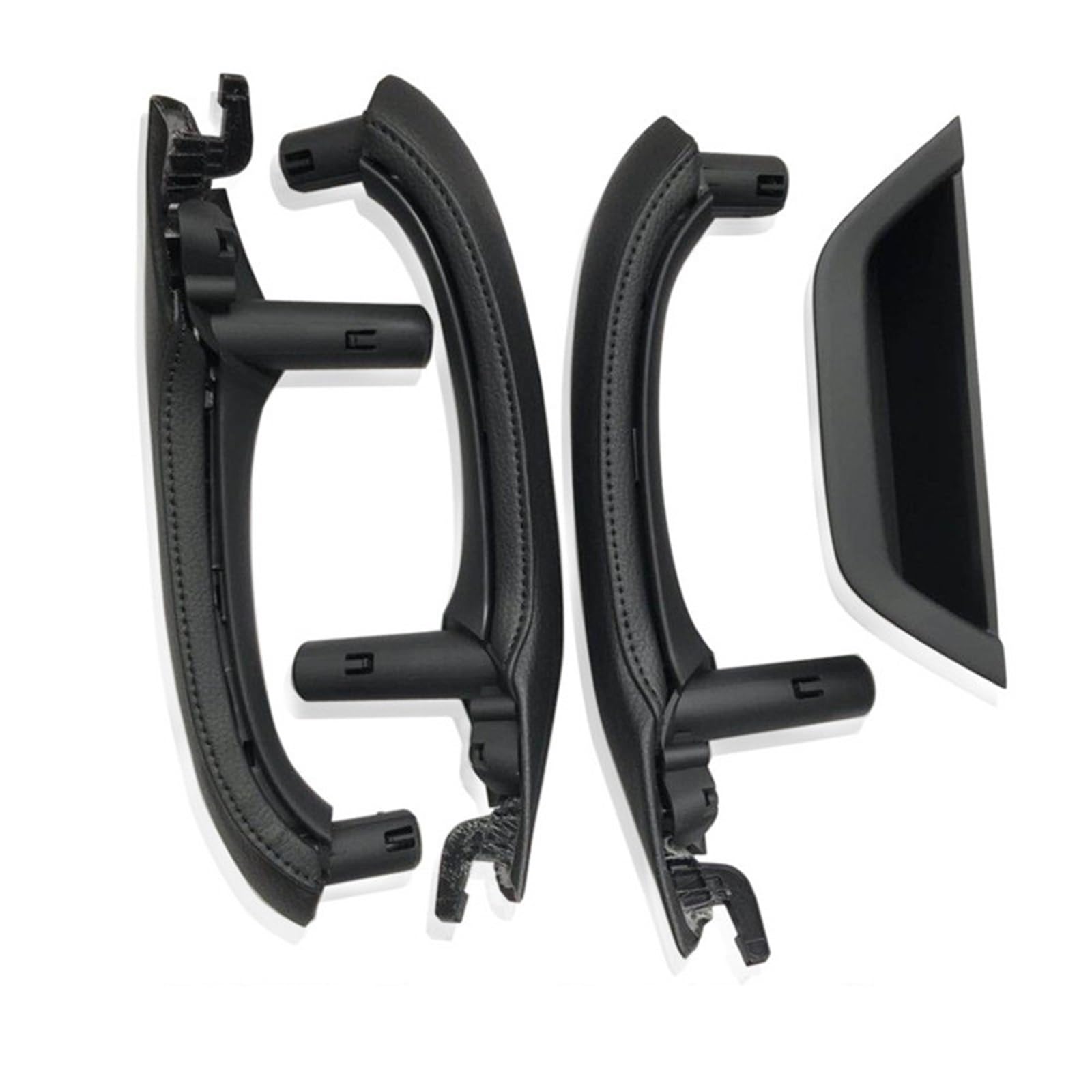 Innen Autotürgriff Für X3 X4 F25 F26 2010-2016 RHD Auto Innen Tür Griff Mit Leder Abdeckung Fahrer Armlehne Trim Auto Innen Türgriff(RHD 7piece Set Black) von IUKMR