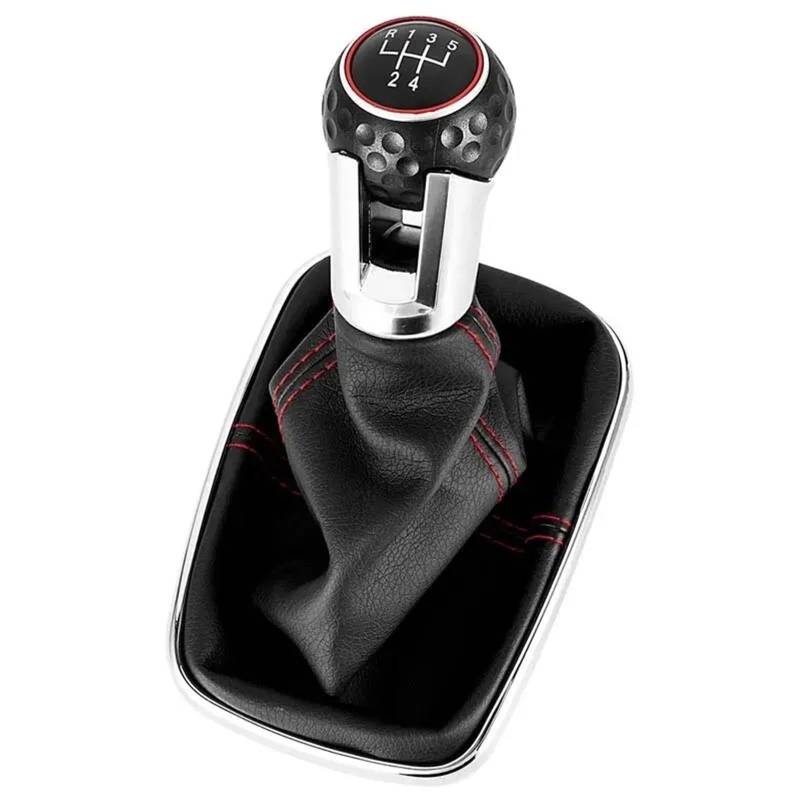 Knopf Schalthebel Für VW Für Golf Für Bora Für Jetta Für GTI MK4 Auto 5/6 Geschwindigkeit 12mm Schaltknauf Hebel Shifter Gaiter Boot Schaltknauf(A 5 Speed 12MM) von IUKMR