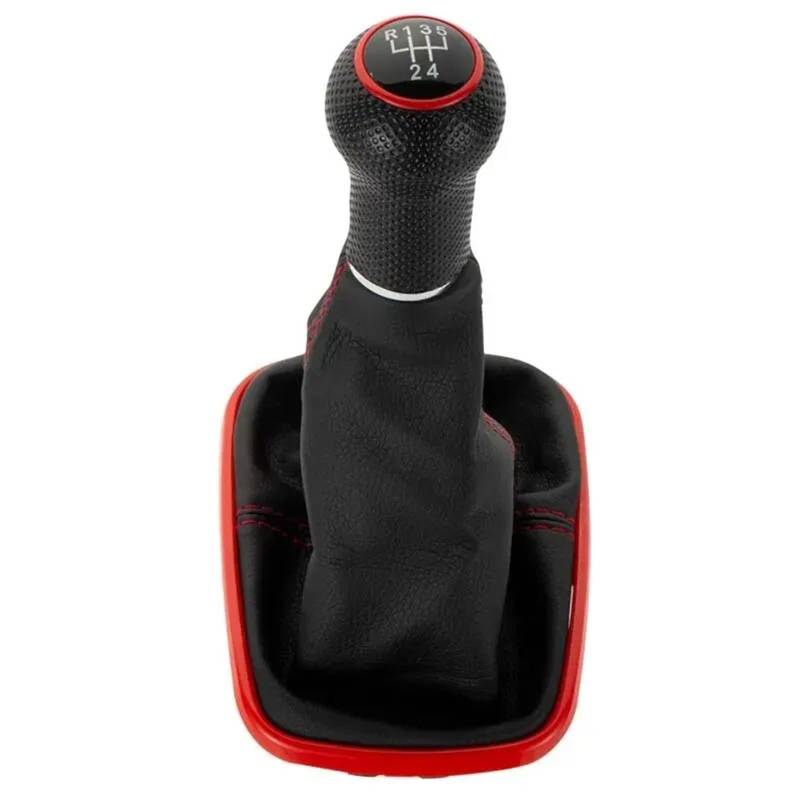 Knopf Schalthebel Für VW Für Golf Für Bora Für Jetta Für GTI MK4 Auto 5/6 Geschwindigkeit 12mm Schaltknauf Hebel Shifter Gaiter Boot Schaltknauf(D 5 Speed 12MM) von IUKMR