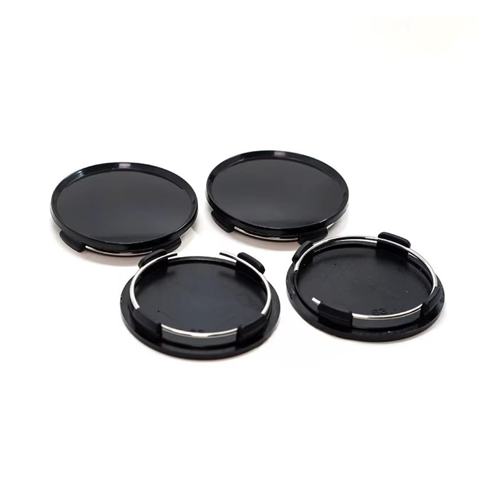 Rad Distanzscheiben 4 Stück 63 Mm Silbrig Universal Fahrzeug Auto Radnabenkappen Abdeckung Reifen Reifen Felge Nabenkappe Spurverbreiterungen Spürverbreiterungsatz(Black-4Piece) von IUKMR