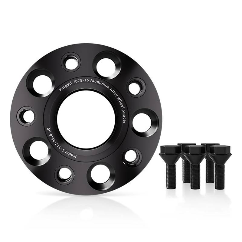 Rad Distanzscheiben Für Ford Für F 150 2013-2024 2/4 Stück 15/20/25/30/35mm 6X135 87,1 M14X1,5 Hub Centric Schwarz Geschmiedet Rad Spacer Flansch Platte Spürverbreiterungsatz(4Piece 25mm) von IUKMR