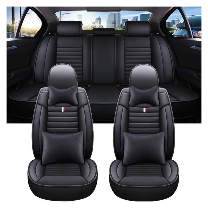 Sitzbezüge Auto Für JAC T8 Universal Auto Sitz Abdeckung Auto Zubehör Innen Details Alle Auto Modell Sitzbezüge Auto Set(Black 9 Seat) von IUKMR