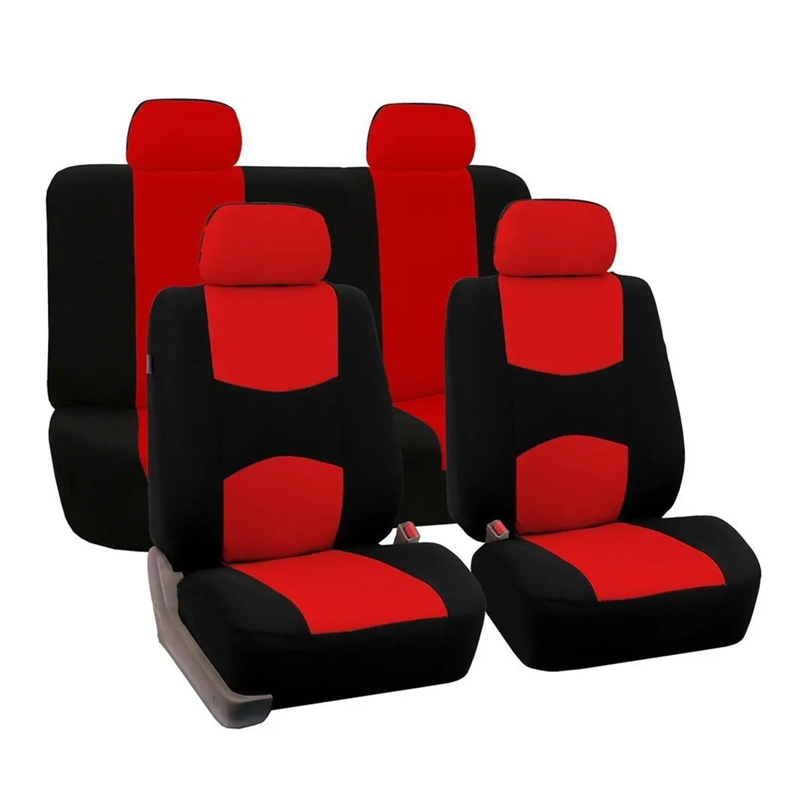 Sitzbezüge Auto Für Sitz Für Ateca Für Arona Für Ibiza Für Leon Für Toledo Für Leon ST Für Cupra Autositzbezüge Sitzbezüge Auto Set(ZT06-5Seats-red) von IUKMR