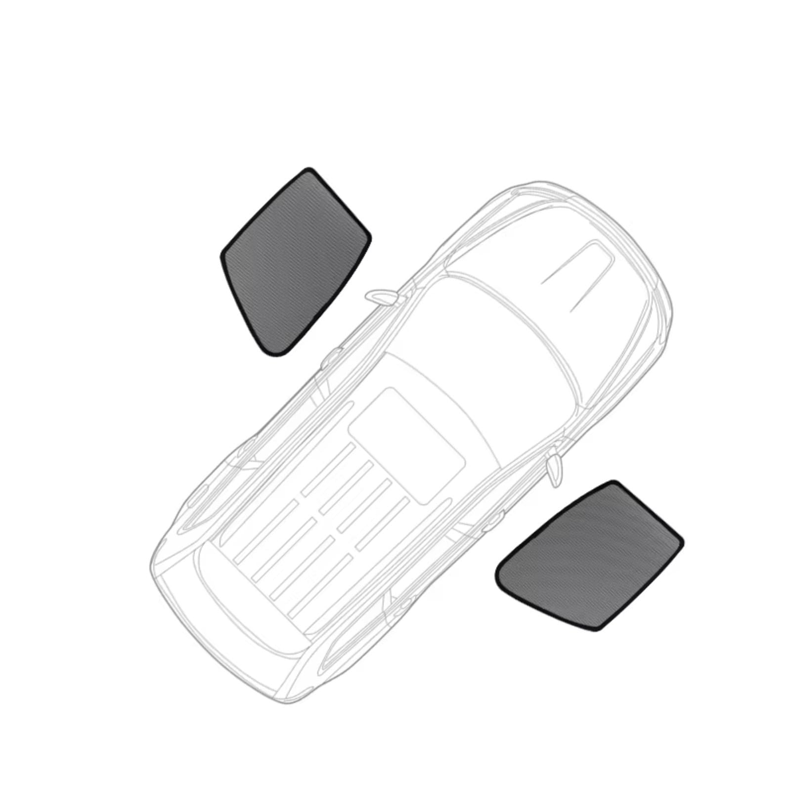 Frontscheibenabdeckung Für Mazda Für CX-9 Für CX9 2017-2023 2024 Magnetischer Auto-Sonnenschutzschild Frontscheibenrahmen Vorhang Heckscheiben-Sonnenschutz Sonnenschutz Frontscheiben(2 x Front Windows von IUKMRT