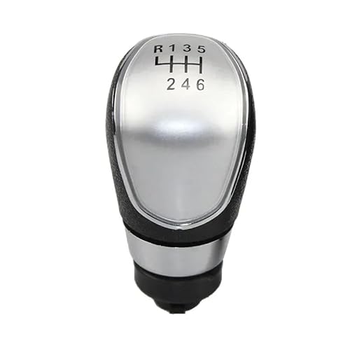 Gear Stick Schaltknauf Für Ford Für Mondeo MK4 Für Fiesta MK7 Für Galaxy MK3 Für Kuga 2008-2013 Schaltknauf Stick Kopf Hebel Griff Auto Schalthebel(6 Speed silver) von IUKMRT