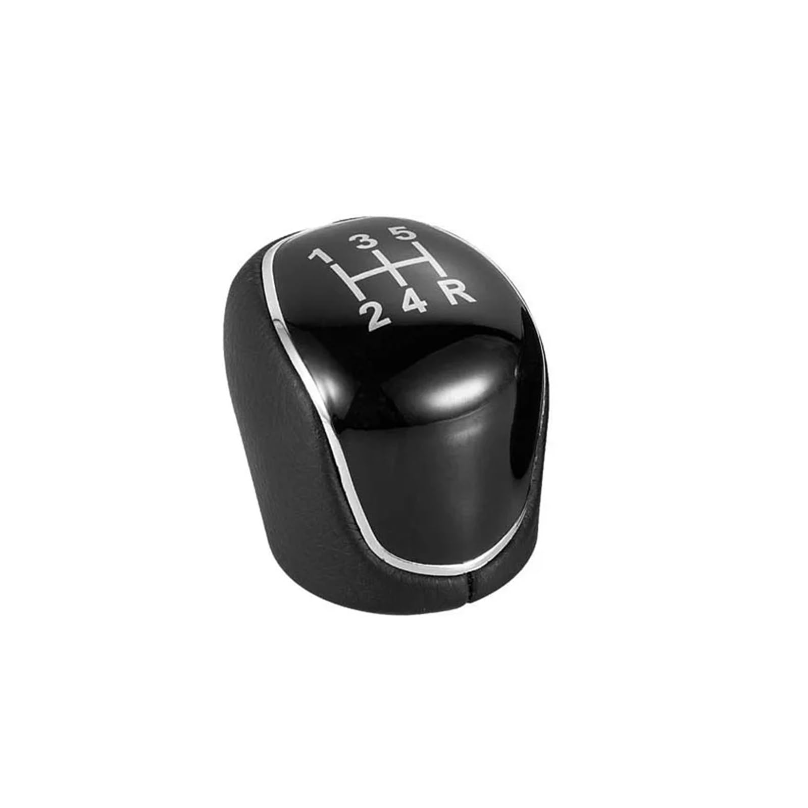 Gear Stick Schaltknauf Für Ford Für S-Max Für C-Max Für Kuga Für Galaxy Für Mondeo 4 Mk4 Für Transit Für Focus 5/6 Auto Leder Schaltknauf Auto Schalthebel(5-Speed Black) von IUKMRT