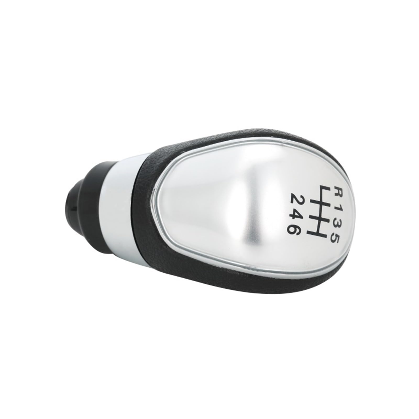 Gear Stick Schaltknauf Für Ford MK7 2008-2015 Für Focus MK2 FL 2008-2011 Für C-Max 5/6 Geschwindigkeit Auto Schaltknauf Stick Kopf Hebel Griff Auto Schalthebel(Silver 6 thread) von IUKMRT