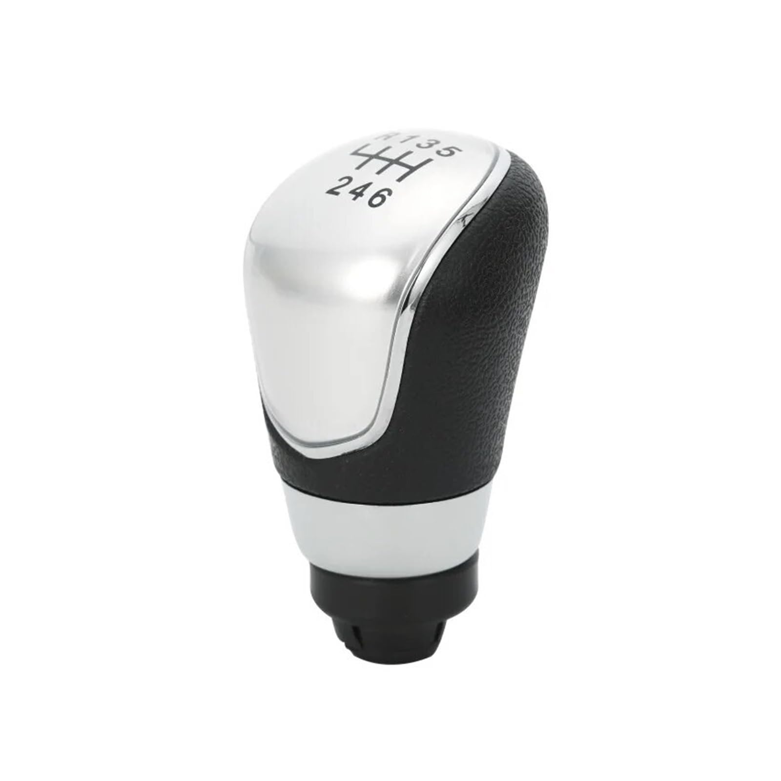 Gear Stick Schaltknauf Für Ford MK7 2008-2015 Für Focus MK2 FL 2008-2011 Für C-Max 5/6 Geschwindigkeit Auto Schaltknauf Stick Kopf Hebel Griff Auto Schalthebel(Silver 6 thread) von IUKMRT