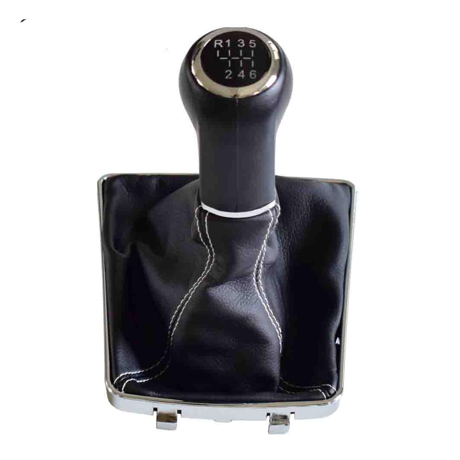 Gear Stick Schaltknauf Für OPEL Für ASTRA III H 1,6 2004-2010 Manuelle 5/6 Geschwindigkeit Getriebe Stick Hebel Knob Shifter Mit Leder Staub-Proof Abdeckung Auto Schalthebel(6-Speed-White) von IUKMRT