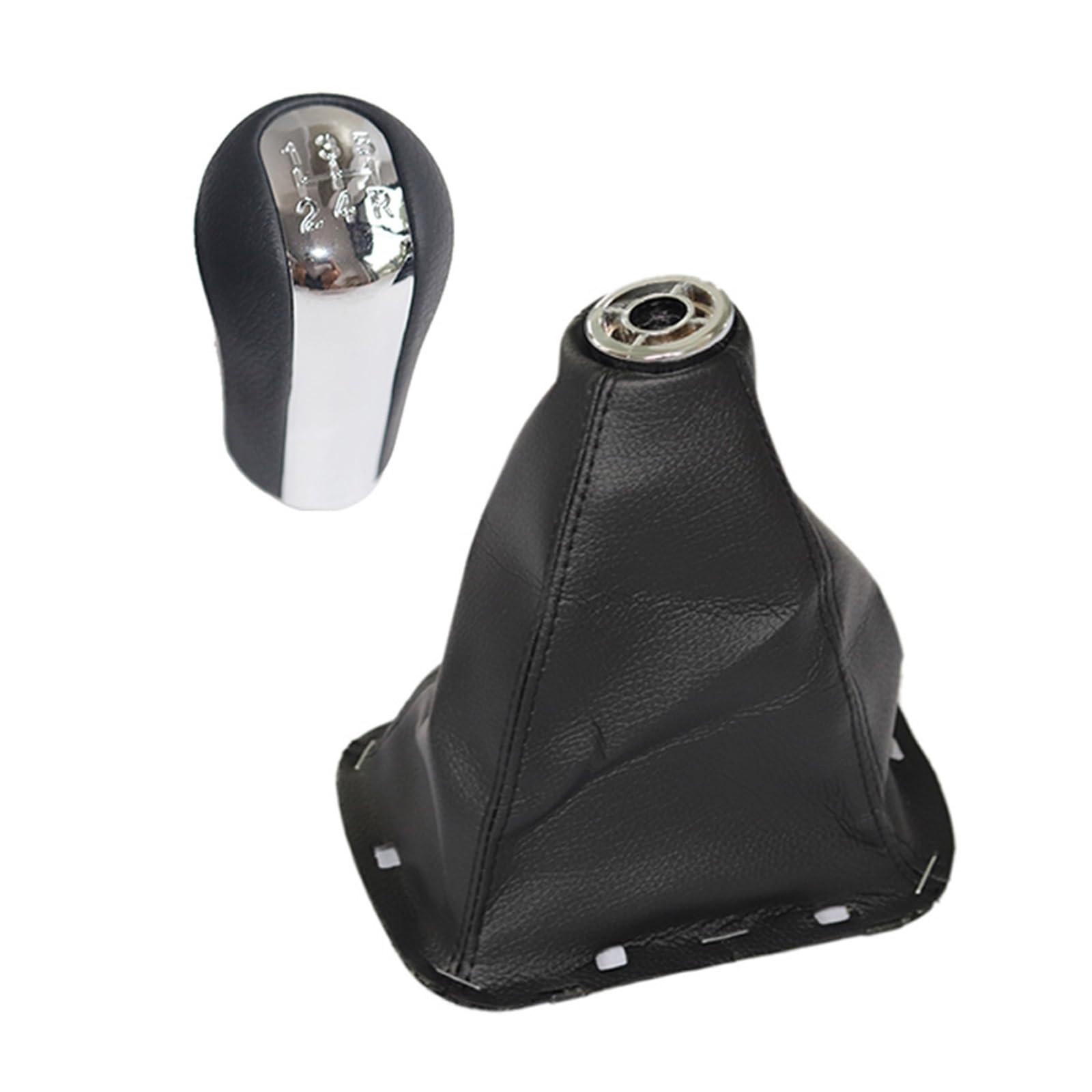 Gear Stick Schaltknauf Für Toyota Für Avensis T25 MK2 II 2003-2009 Auto PU Leder Schalthebel Schaltknauf Getriebe Schaltknauf Boot Auto Schalthebel(5 speed Chrome) von IUKMRT