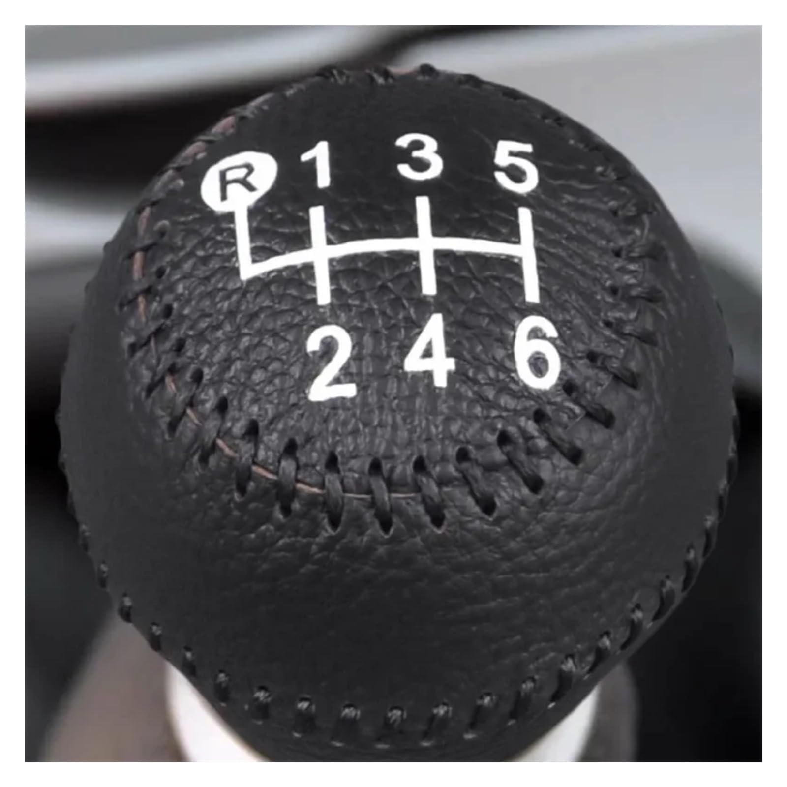 Gear Stick Schaltknauf Für Toyota Für COROLLA 1.8L 07-16 Für RAV4 14-18 6 Gang Manueller Schalthebel 6 Gang Leder Schaltknauf Abdeckung MT Auto Schalthebel(Sliver 6) von IUKMRT