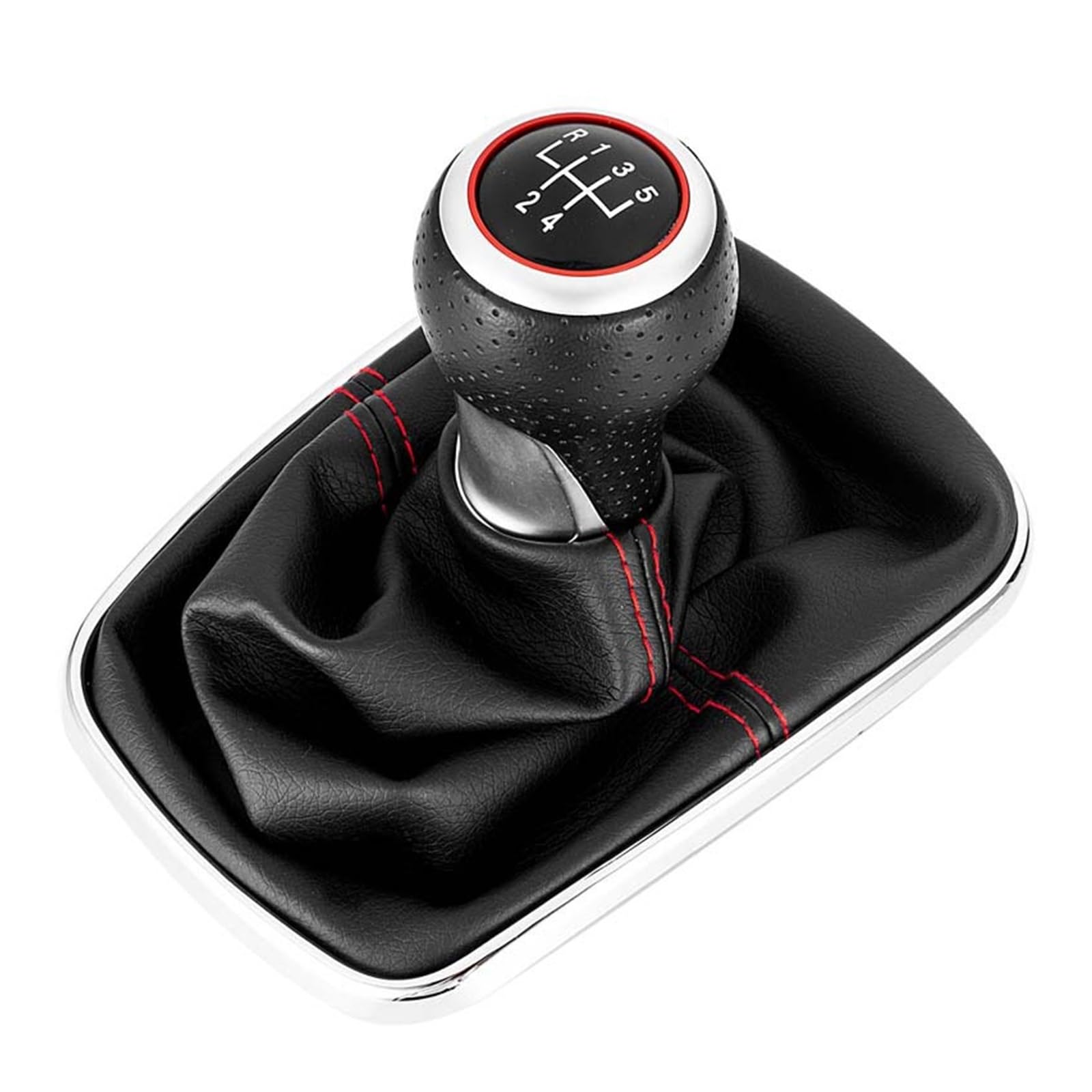 Gear Stick Schaltknauf Für VW 1999-2004 Für Golf 4 IV MK4 Für GTI R32 Für Bora Für Jetta MT 12mm Auto Schaltknauf Hebel Shifter Gaitor Boot Auto Schalthebel(5 Speed A) von IUKMRT