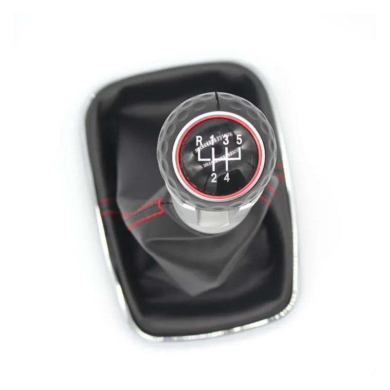 Gear Stick Schaltknauf Für VW 1999-2004 Für Golf 4 IV MK4 Für GTI R32 Für Bora Für Jetta MT 12mm Auto Schaltknauf Hebel Shifter Gaitor Boot Auto Schalthebel(5 Speed C) von IUKMRT