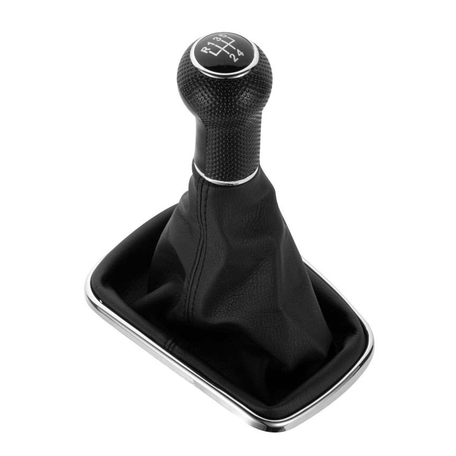 Gear Stick Schaltknauf Für VW 1999-2004 Für Golf 4 IV MK4 Für GTI R32 Für Bora Für Jetta MT 12mm Auto Schaltknauf Hebel Shifter Gaitor Boot Auto Schalthebel(5 Speed D) von IUKMRT