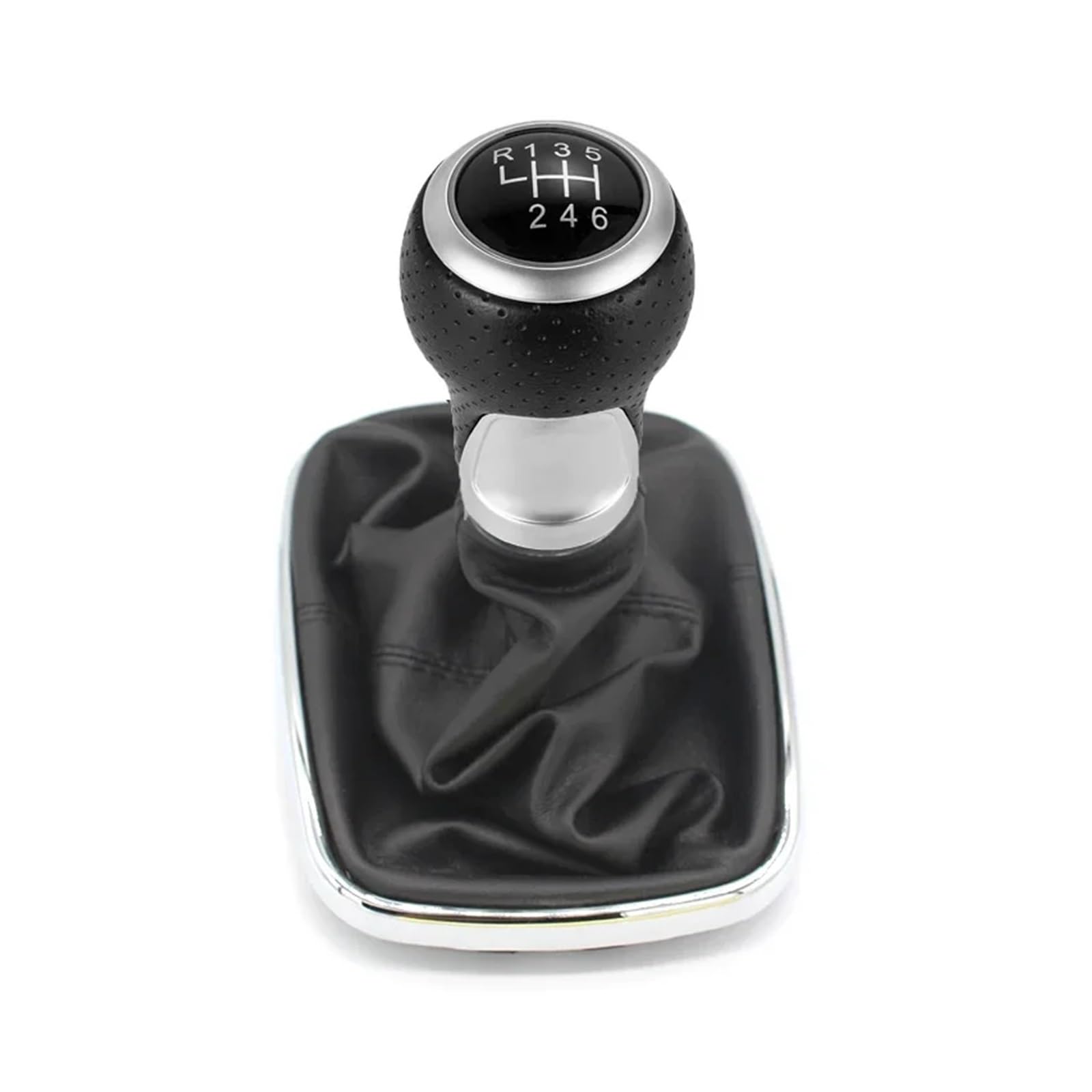 Gear Stick Schaltknauf Für VW 99-04 Für Golf 4 IV MK4 Für GTI R32 Für Bora Für Jetta MT 12 Mm 5/6-Gang-Schaltknauf Schalthebelmanschette Auto Schalthebel(Black Line-6) von IUKMRT