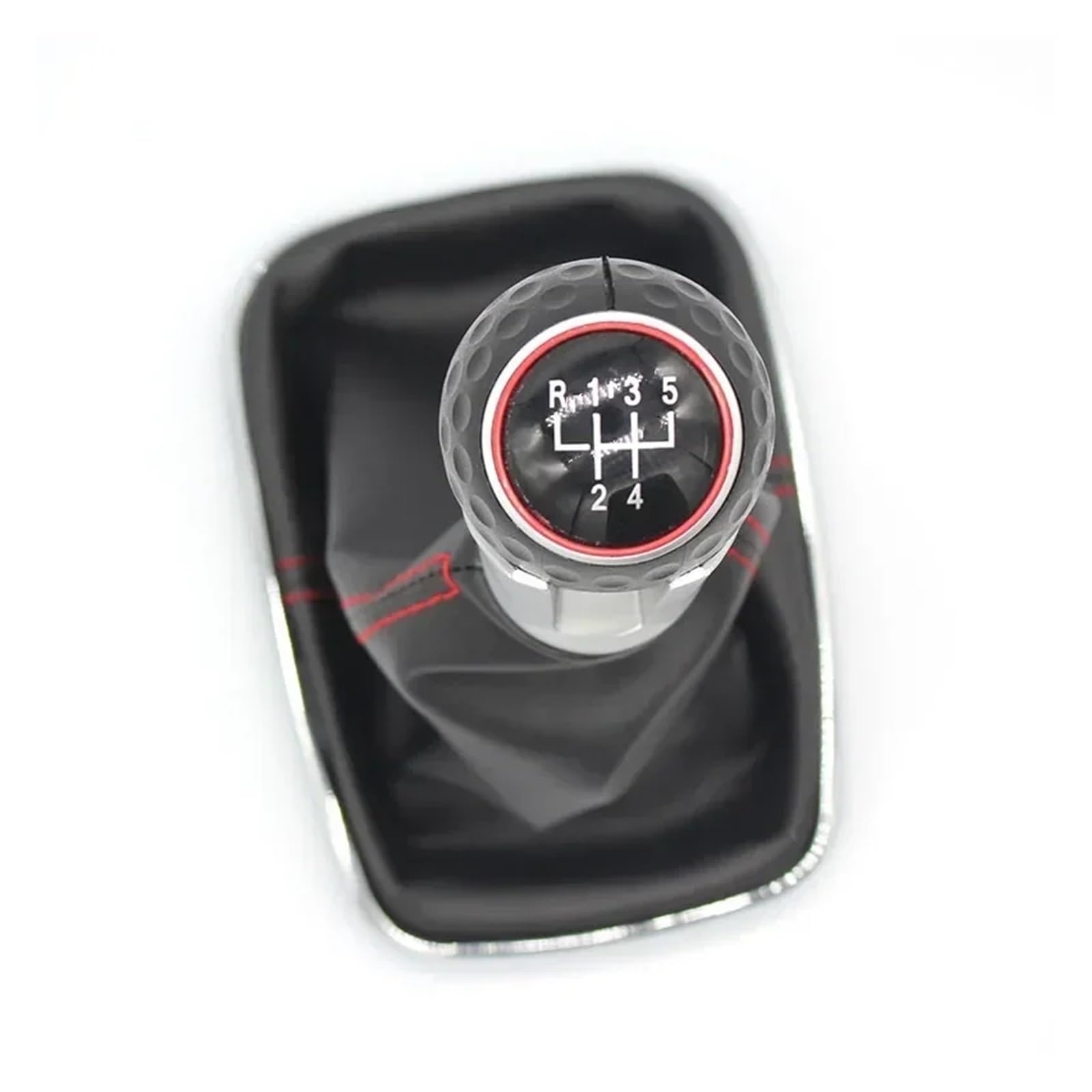 Gear Stick Schaltknauf Für VW 99-04 Für Golf 4 IV MK4 Für GTI R32 Für Bora Für Jetta MT 12 Mm 5/6-Gang-Schaltknauf Schalthebelmanschette Auto Schalthebel(GTI 5) von IUKMRT