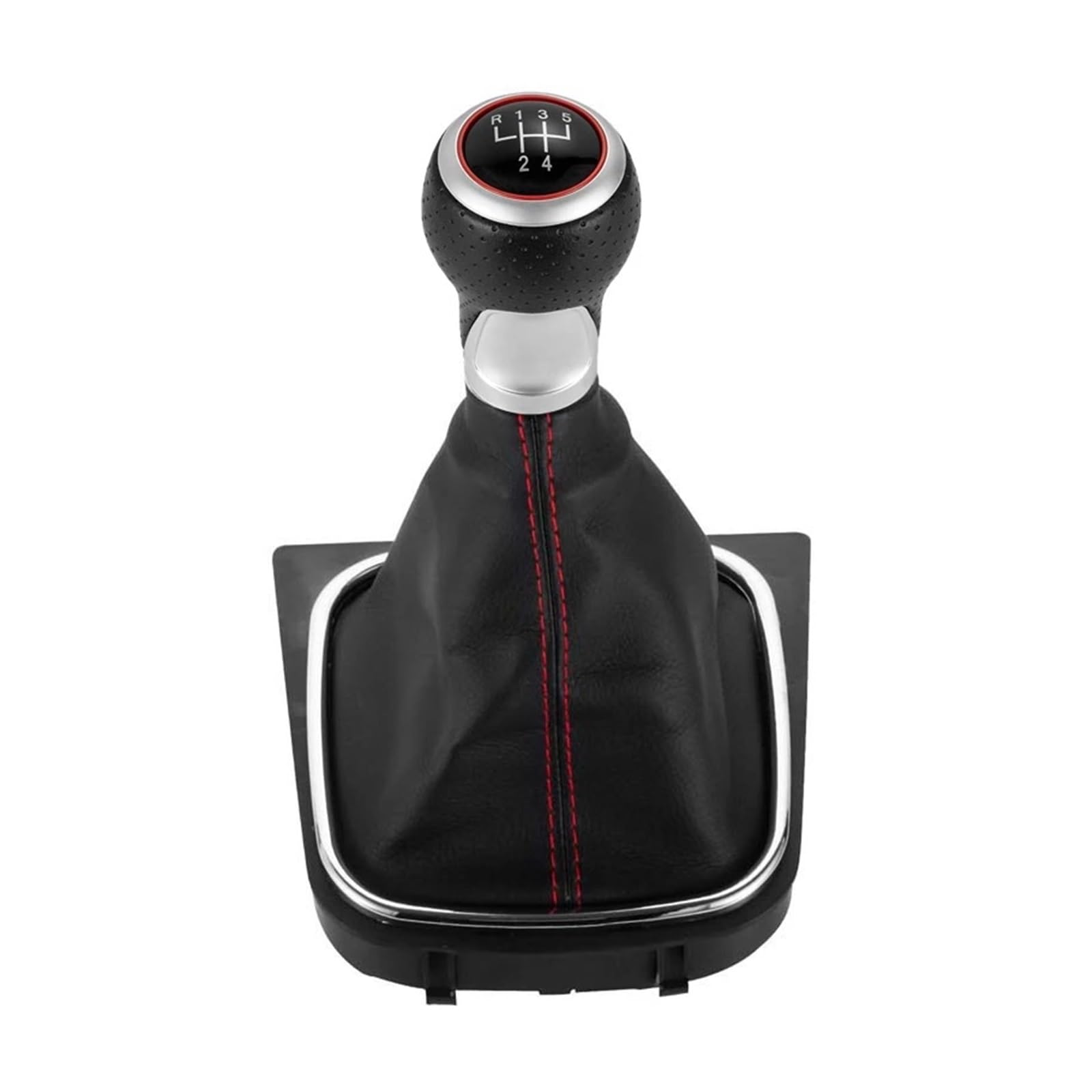 Gear Stick Schaltknauf Für VW Für Golf 5 Für Golf 6 MK5 MK6 R32 Für GTI 2004-2009 Schaltknauf Leder Auto Manuelle Stick HandBall Auto Schalthebel(A 5 Speed) von IUKMRT