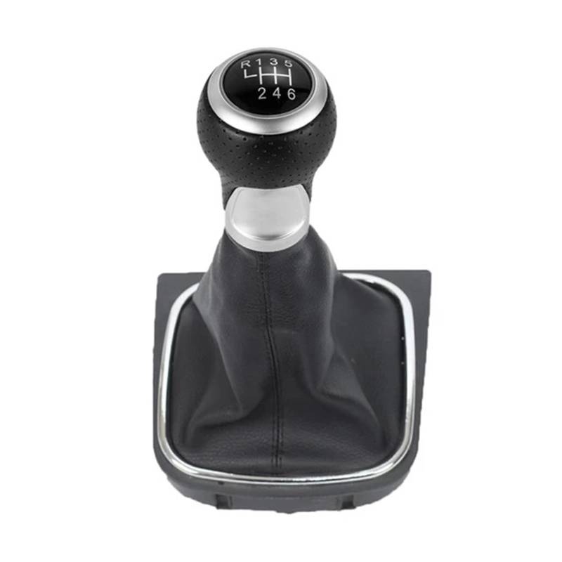 Gear Stick Schaltknauf Für VW Für Golf 5 Für Golf 6 MK5 MK6 R32 Für GTI 2004-2009 Schaltknauf Leder Auto Manuelle Stick HandBall Auto Schalthebel(D 6 Speed) von IUKMRT