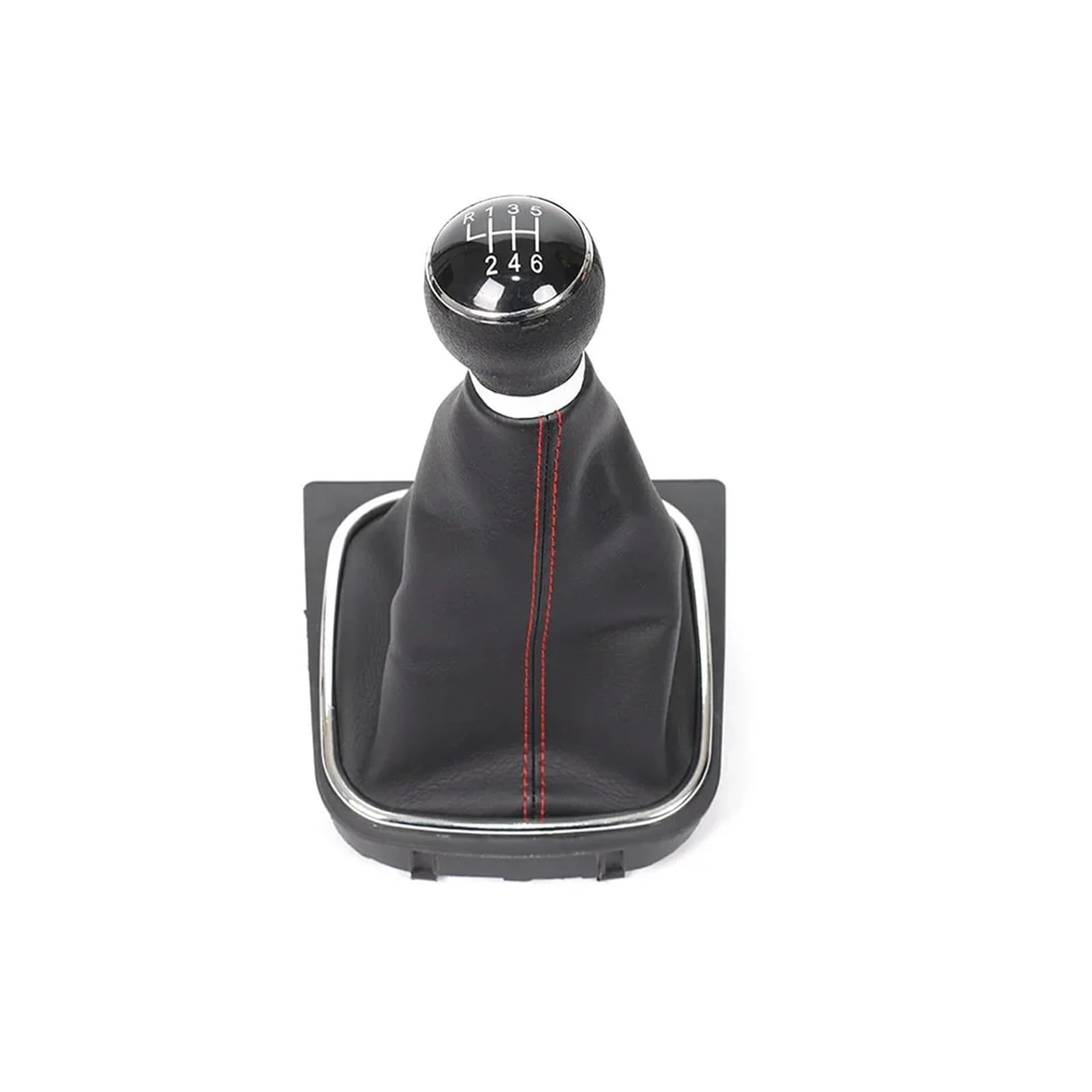 Gear Stick Schaltknauf Für VW Für Golf 6 MK6 Für Jetta V VI 2005-2014 5/6 Geschwindigkeit Schaltknauf Hebel Und Boot Gaiter Leder Set Auto Schalthebel(6 Speed) von IUKMRT