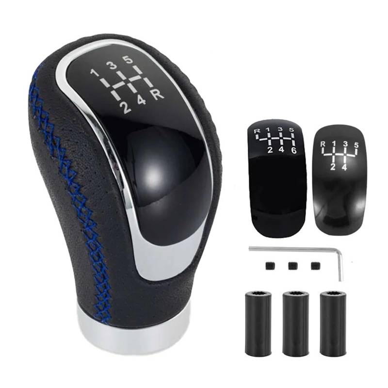 Gear Stick Schaltknauf Universal 5/6 Geschwindigkeit Schaltknauf Schalthebel Griff Modifizierten Stick Leder Auto Zubehör Für Manuelle Auto Auto Schalthebel(A) von IUKMRT