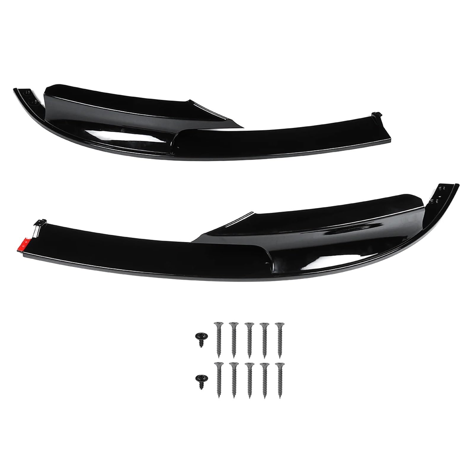 IUKMRT Front Spoiler Lippe Für F30 3er-Serie 2012–18, Glänzend Schwarz, Frontstoßstangenabdeckung, Lippendiffusor, Spoilerkörper-Kit, 2-teilig, Nur Für Sportversion Auto Frontspoiler von IUKMRT