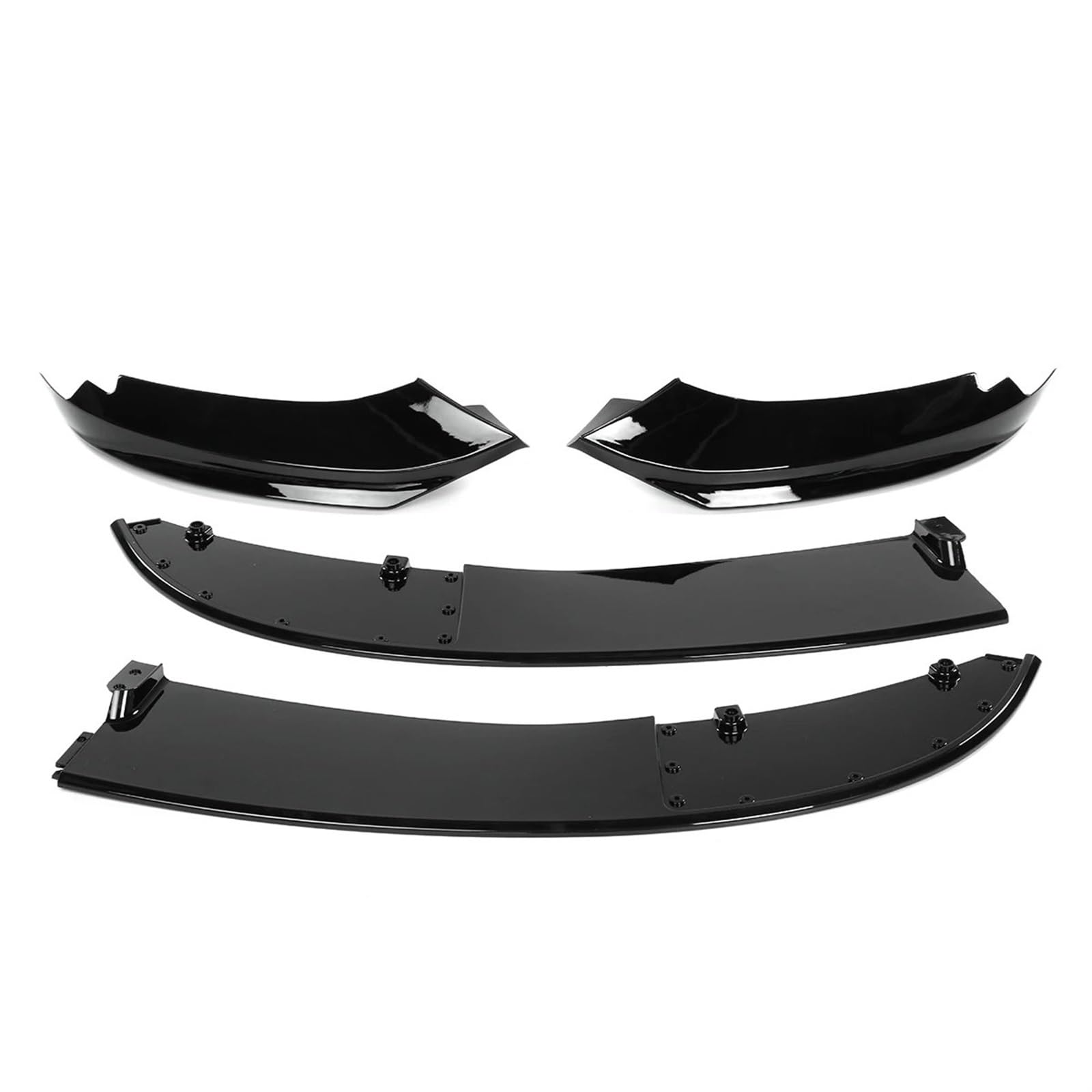 IUKMRT Front Spoiler Lippe Für F32 F33 F36 4 Serie Sport 2014-2020 Auto Vorderen Stoßfänger Lip Body Kit Spoiler Schutz Abdeckung Seite Splitter Auto Frontspoiler(Glossy Black) von IUKMRT