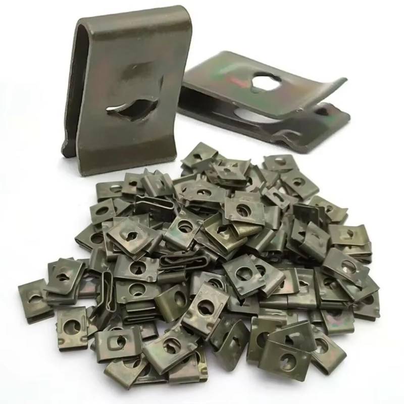 Innenzubehör 20X Auto Fastener Schraube Basis U Typ J113 Mutter Montage Retainer Clips Auto Motor FÜR Fender Stoßstange Schutz Platte klemme Auto Zierleiste von IUKMRT