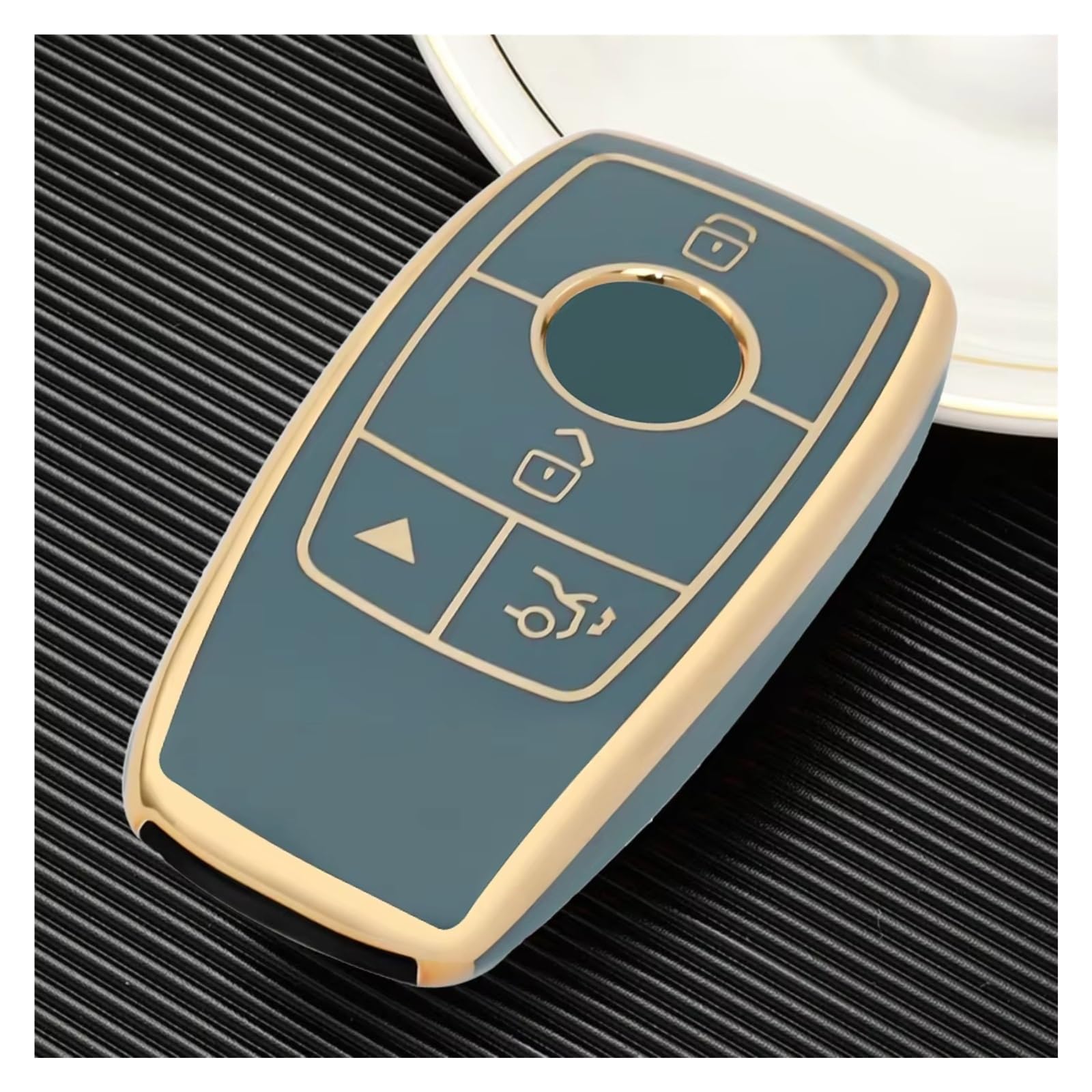 Innenzubehör For Benz W205 W213 W222 X167 W177 A C E S G Class for GLC for CLA 4 Buttons Car Remote Key Case Fob Cover Shell Auto Zierleiste(Blue g) von IUKMRT